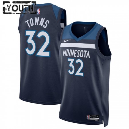 Dres Minnesota Timberwolves Karl Anthony Towns 32 Nike 2022-23 Icon Edition Navy Swingman - Dječji